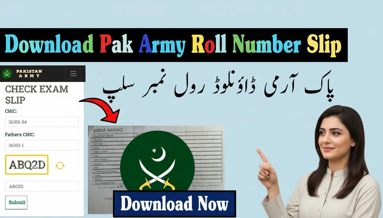 Pak Army Roll Number Slip 2026