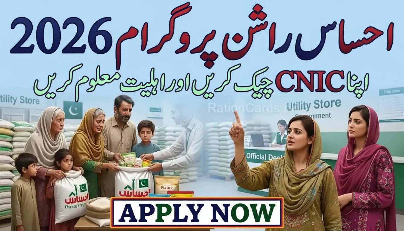 Ehsaas Rashan Program Cnic Check Online Registration