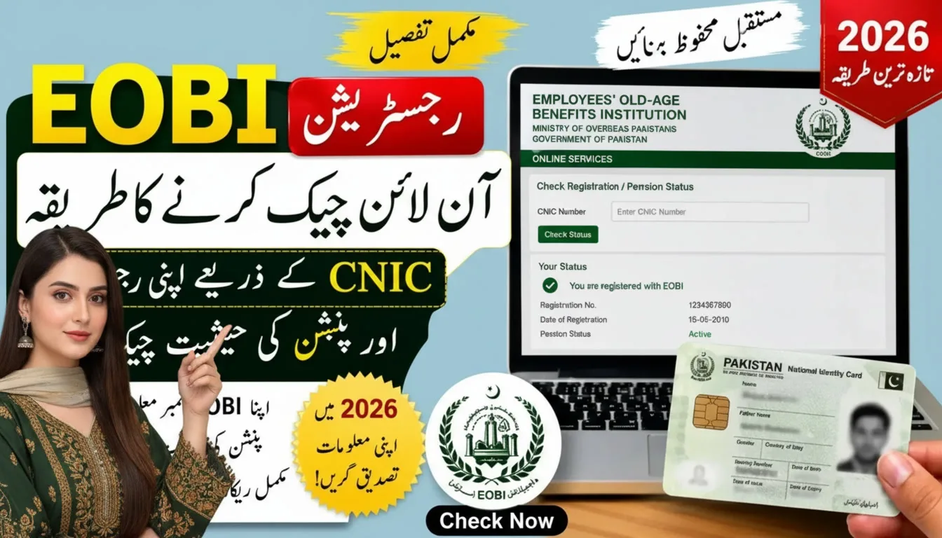 Eobi Registration Check Online By CNIC Login