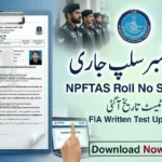 NPFTAS Roll Number Slip NPFTAS Roll Number Slip