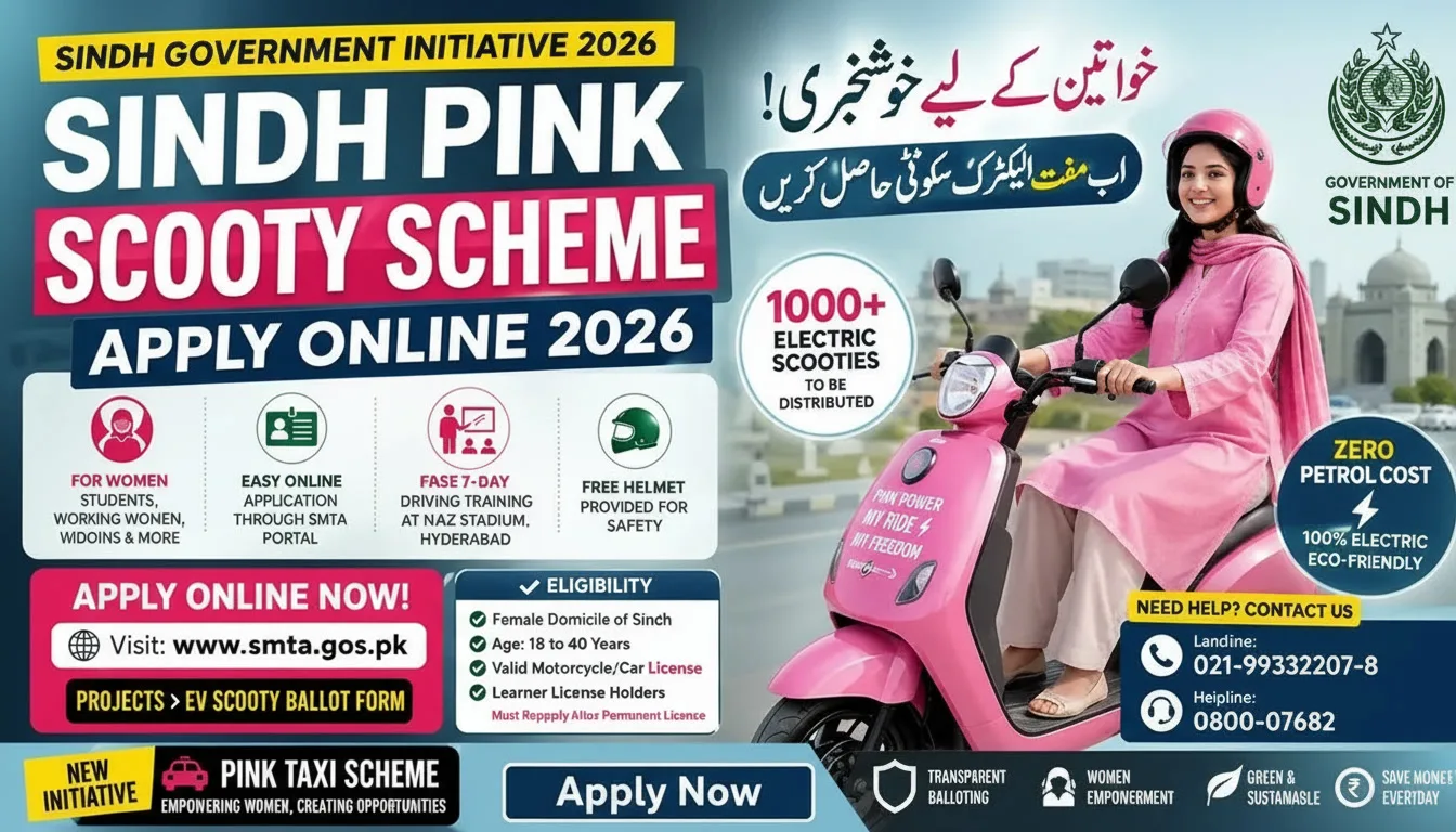 Pink Scooty Scheme Apply Online Sindh