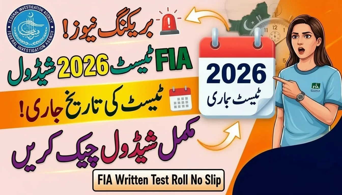 FIA Written Test Roll No Slip